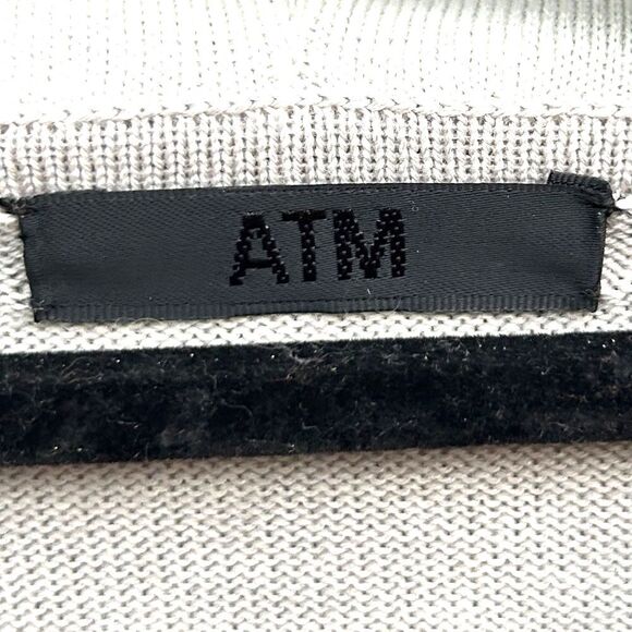 ATM Cashmere Sweatshirt Jacket Hooded Gray Zip Up Womens XS 0 2 $450 MSRP - Picture 8 of 10
